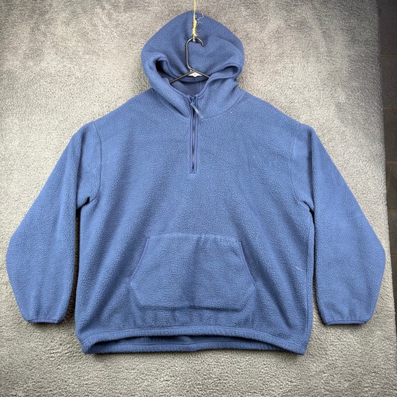 Levi's Other - Levi's Men's Blue Fleece Relaxed Fit Quarter‎ Zip Hoodie Sweatshirt XXL
